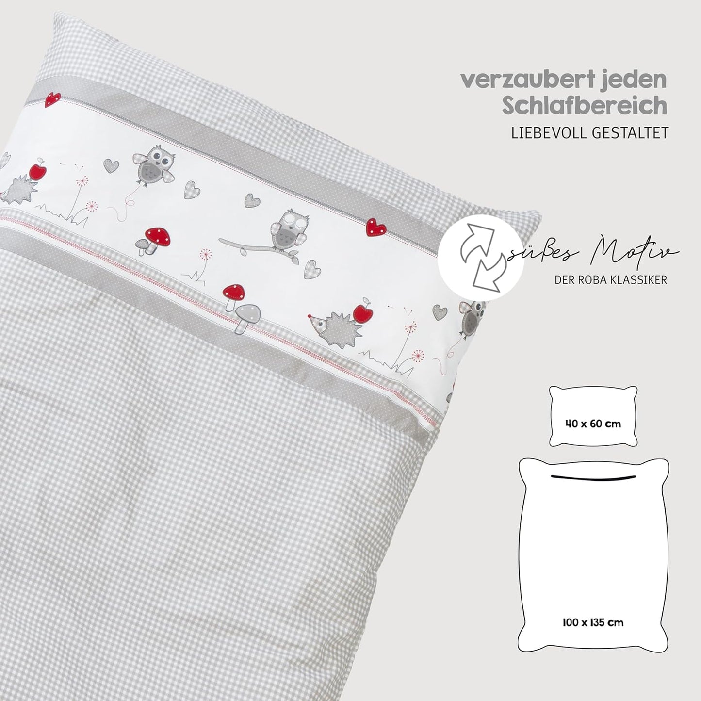 roba Babybett Set 70x140 mit Matratze, Bettwäsche & Himmel, Umbaubar zum Juniorbett