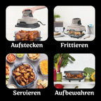 Ninja CRISPi tragbare Air fryer Heißluftfritteuse, Stone Gold FN101EUSTGD