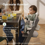 Stokke Tripp Trapp Hochstuhl White mit Baby Set2, Buchenholz, verstellbar 57x46x83 cm