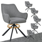 Esszimmerstühle Drehbar 4er Set mit Armlehne, gepolsterte Esszimmerstuhl mit hoher Rückenlehne für Esszimmer & Wohnzimmer, Büro, Beige1