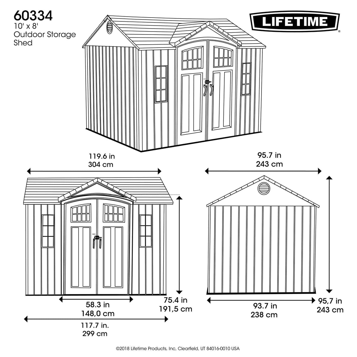 Lifetime Outdoor Storage Shed Storm Dust