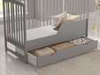 Love For Sleep Babybett 120x60 mit Matratze & Schublade, Höhenverstellbares Kinderbett aus Kiefernholz