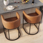 Barhocker 2er Set, 62 cm Leinen, Beige