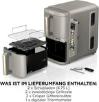 Ninja Double Stack XL-Heißluftfritteuse, 6 Funktionen, Steingold SL451EUSD