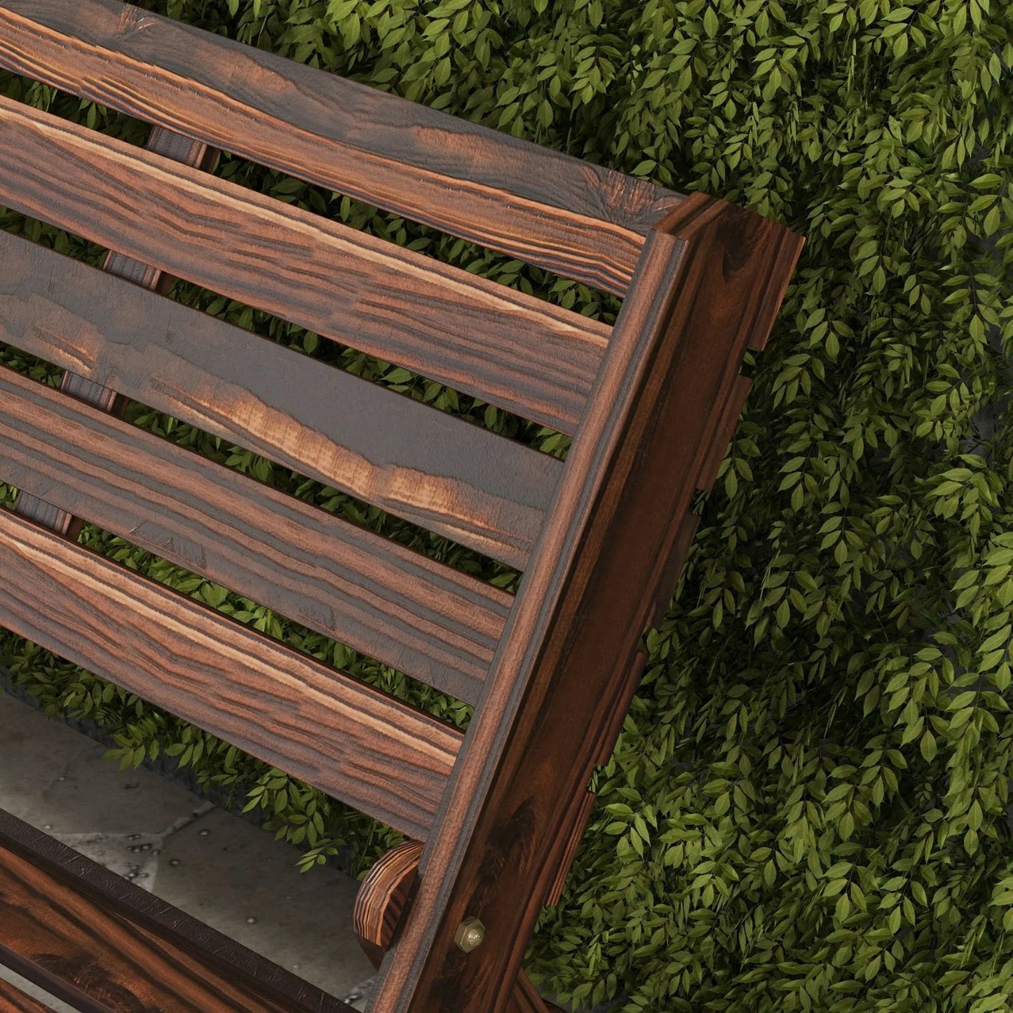 Klappbare Gartenbank für 2 Personen – Massivholz – Rustikales Design – 122 cm