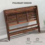 Klappbare Gartenbank für 2 Personen – Massivholz – Rustikales Design – 122 cm
