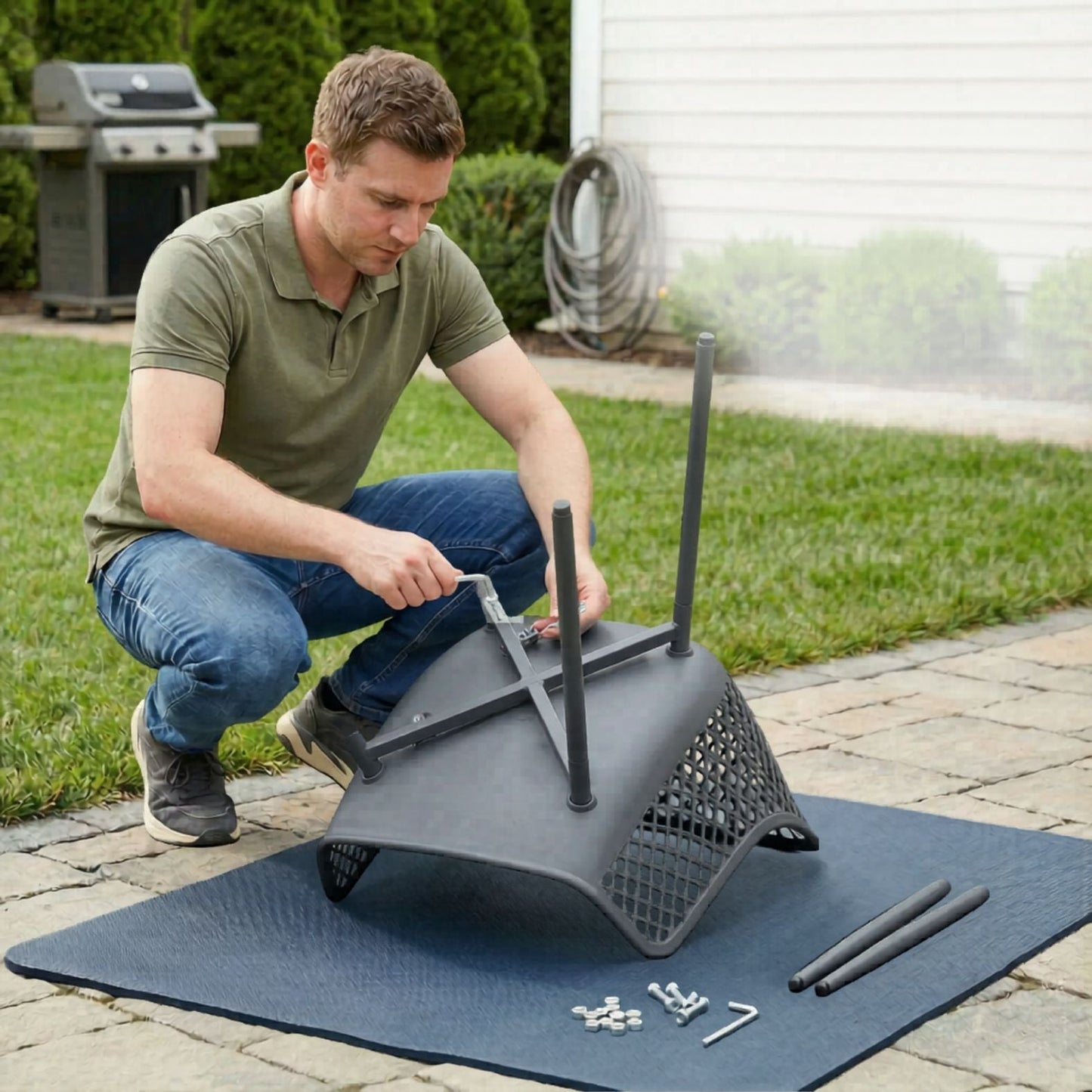 Elegante Gartenstühle im Modernen Design – 4er-Set – Grau