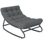 Luxuriöser Schaukelstuhl mit Extra Dickem Kissen – Ergonomischer Komfort & Sanfte Schaukelfunktion – Für Innen- & Außenbereich – 101 cm