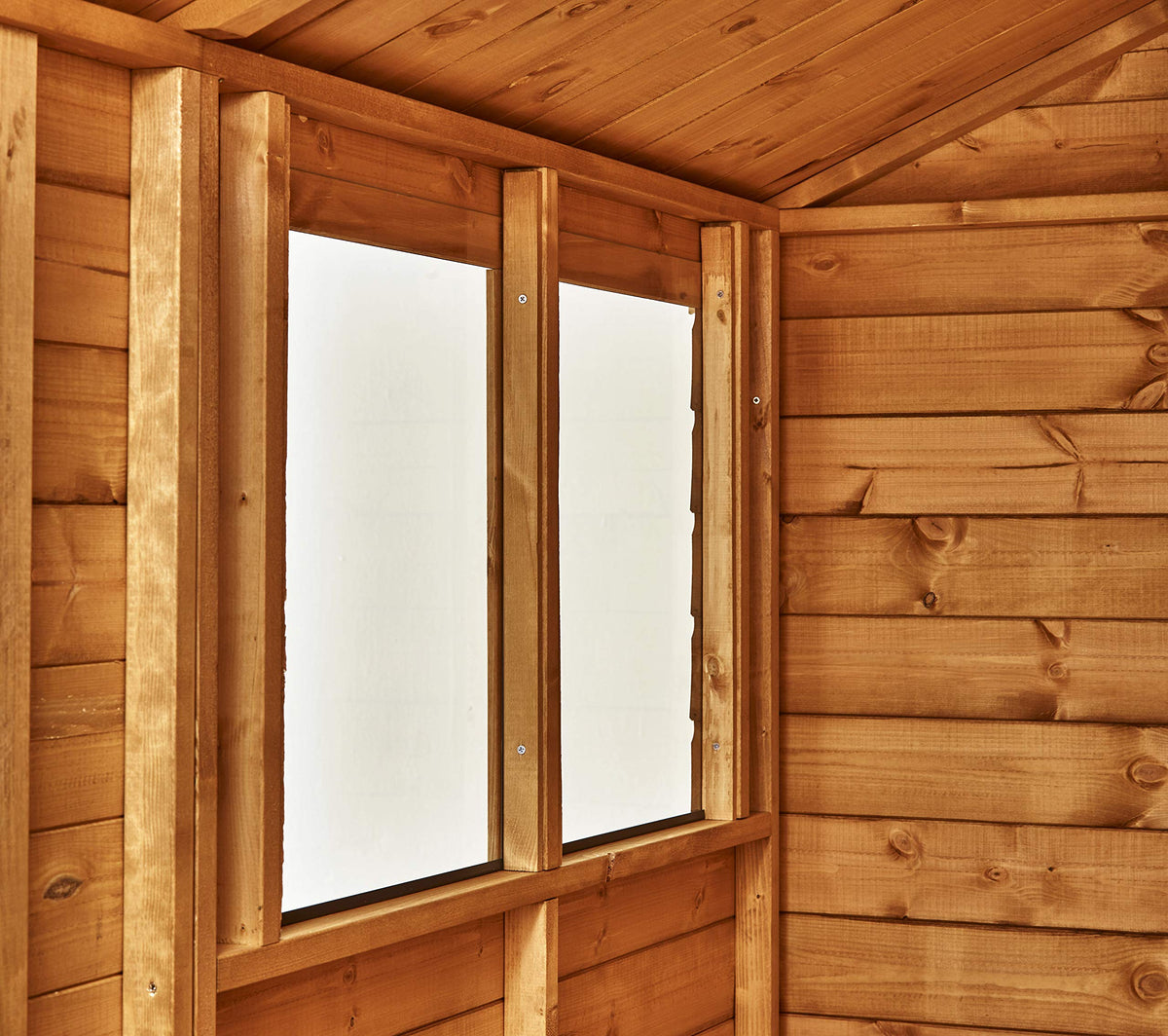 POWER High Grade Premium Pent Garden Wooden Shed with Security Features Door Window