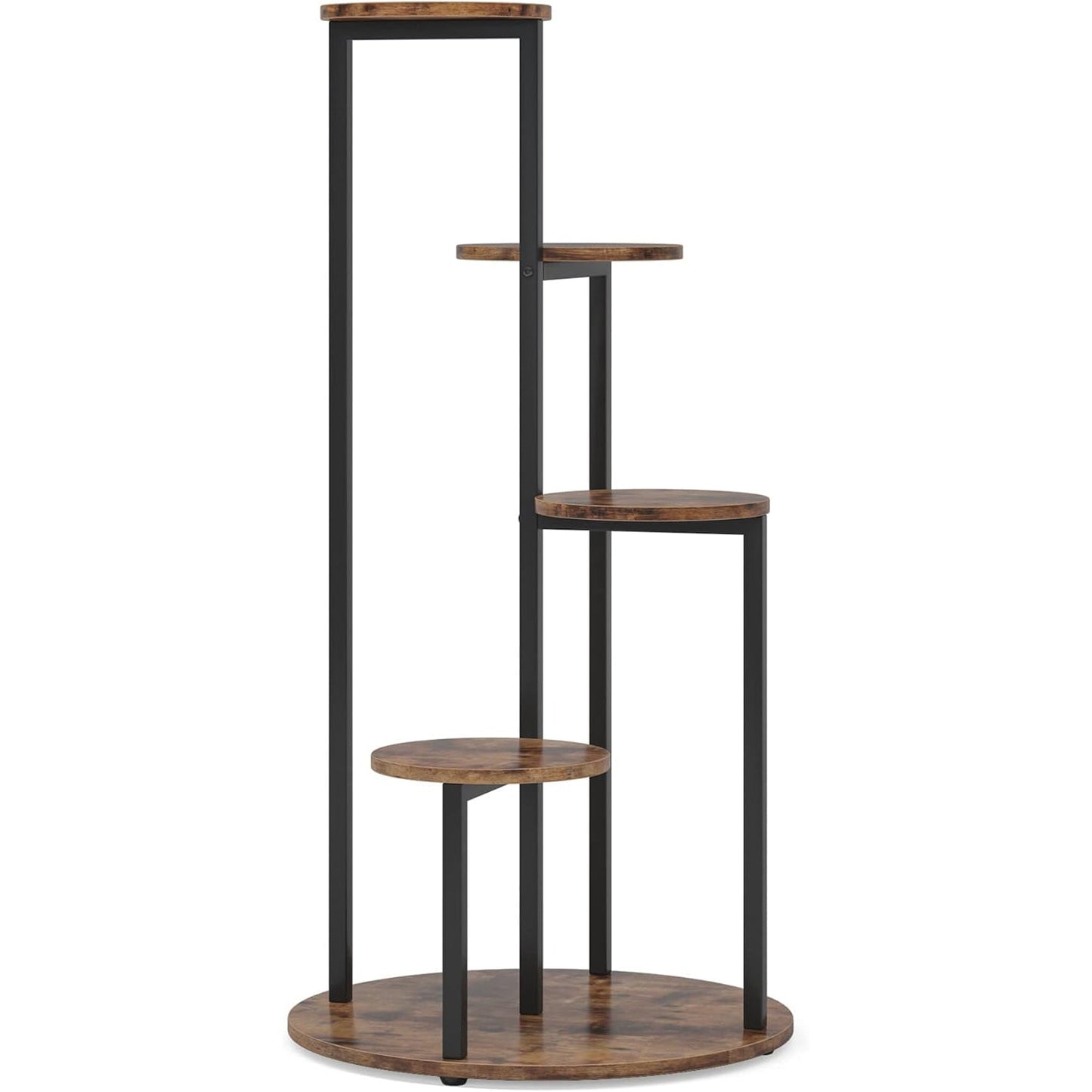 Rundes Pflanzenregal aus Holz und Metall – 104 cm hoch