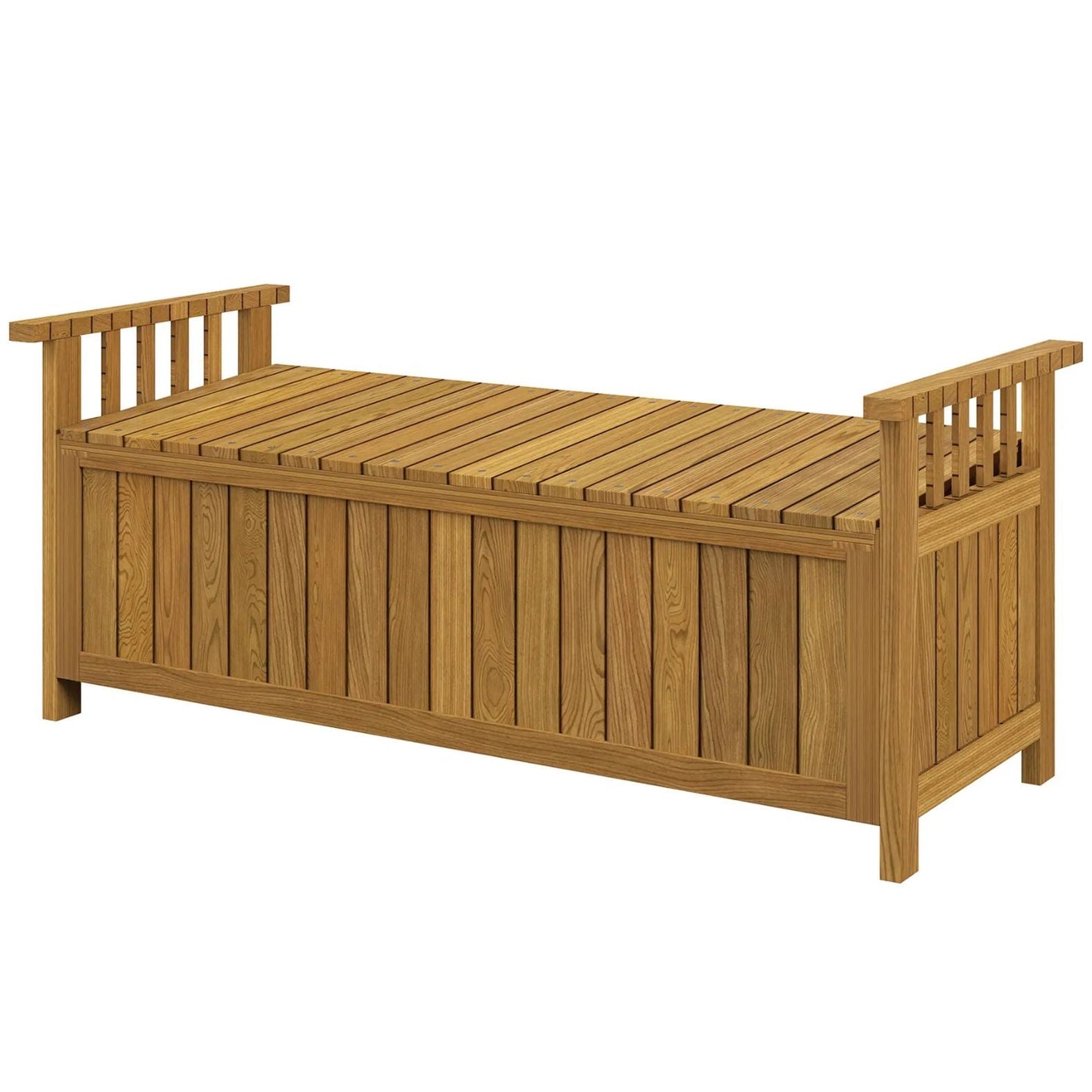 Robuste 2-Sitzer Gartenbank aus Massivholz mit Stauraum – 128 cm