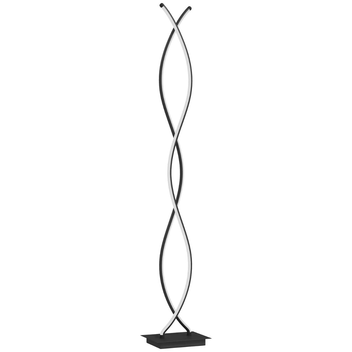Moderne Stehlampe in Doppelspiral-Design – Dimmbares Licht & Elegante Optik
