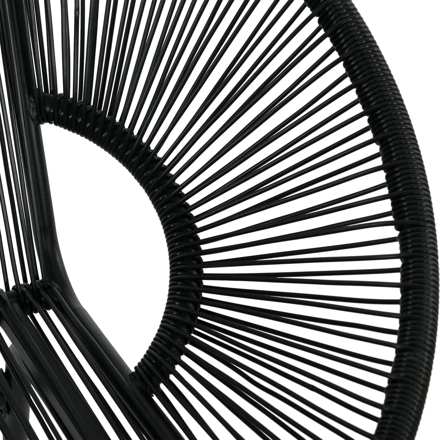 2-Sitzer Gartensofa aus PE-Rattan – ideal für Balkon und Terrasse – Schwarz